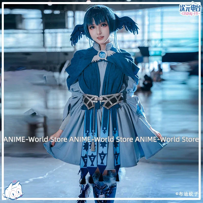 Game Final Fantasy XIV Cosplay FF14 Meteion Cosplay Costume Little Blue Bird Halloween Uniform Women Carnival Outfits