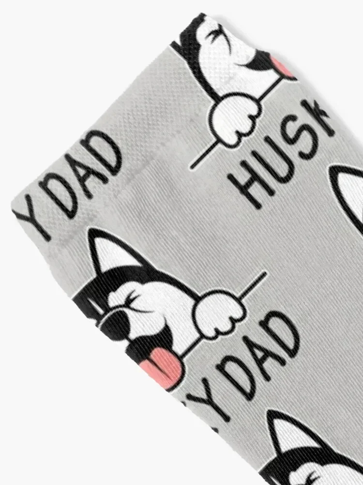 Siberian Husky Dad Socks hiphop new year custom sports Soccer Men's Socks Women's