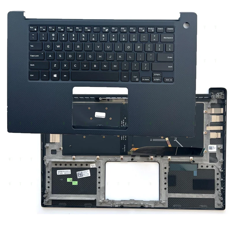 

НОВАЯ клавиатура с упором для рук 0JG1FC с подсветкой для Dell XPS 9570 7590 Precision 5530 5540