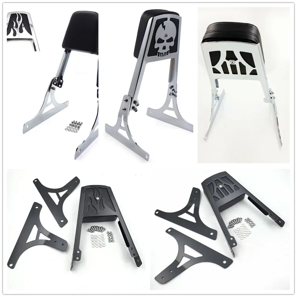 Flame Backrest Sissy Bar with Leather Pad for Harley Davidson 2000-2006 Softail FXSTS FXSTSB Free Shipping Motor Parts