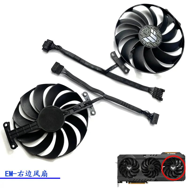 Imagem -04 - para Asus Tuf Rx6700xt Rx6800 Rx6800xt Rx6900xt Rx6950xt Ventilador de Refrigeração da Placa de Vídeo Gráfica Novo