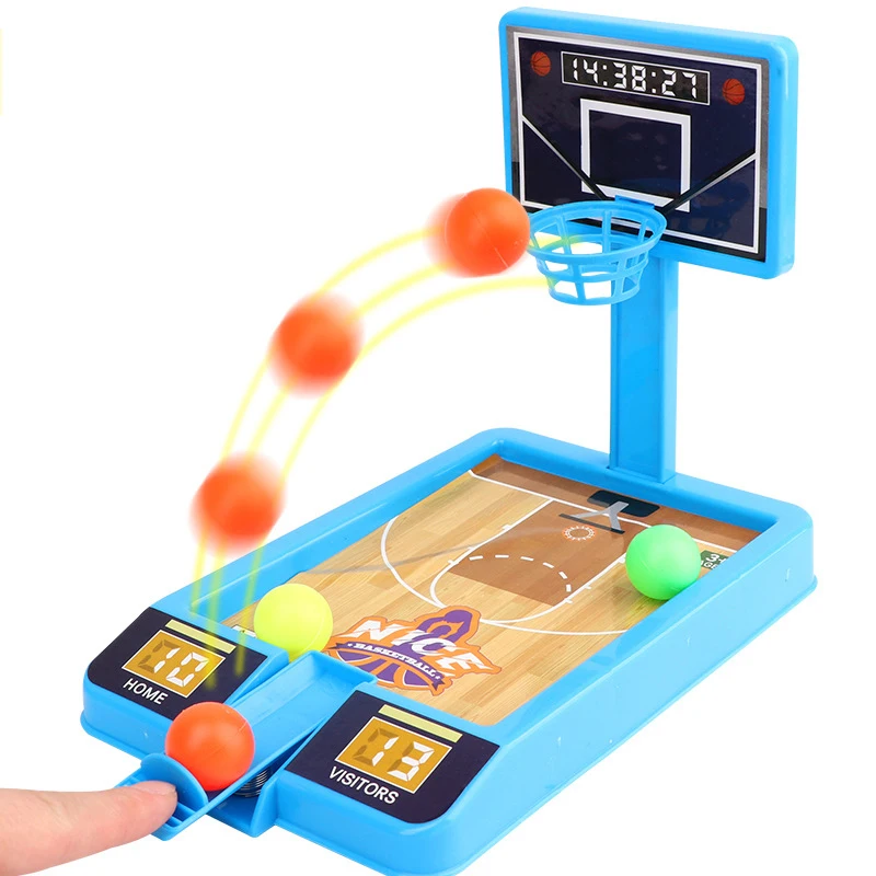 Mini Basketball Shooting Sports Games para crianças, Hoop 3-Ball Interactive Board Game, Desktop Ball Toy para crianças