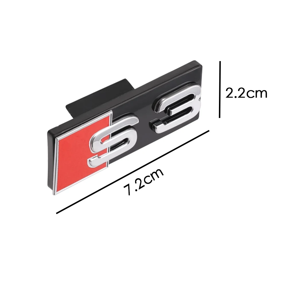 1pc ABS Plastic Car Front Grille Badge Logo Exterior Modification Accessories Decoration Stickers For Audi S4 S3 S5 S6 S7 S8