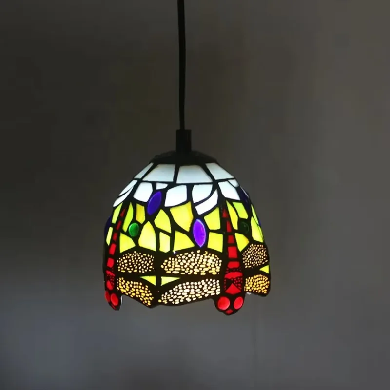 

Chandelier lighting, stained glass, dragonfly lamp 6-inch lampshade
