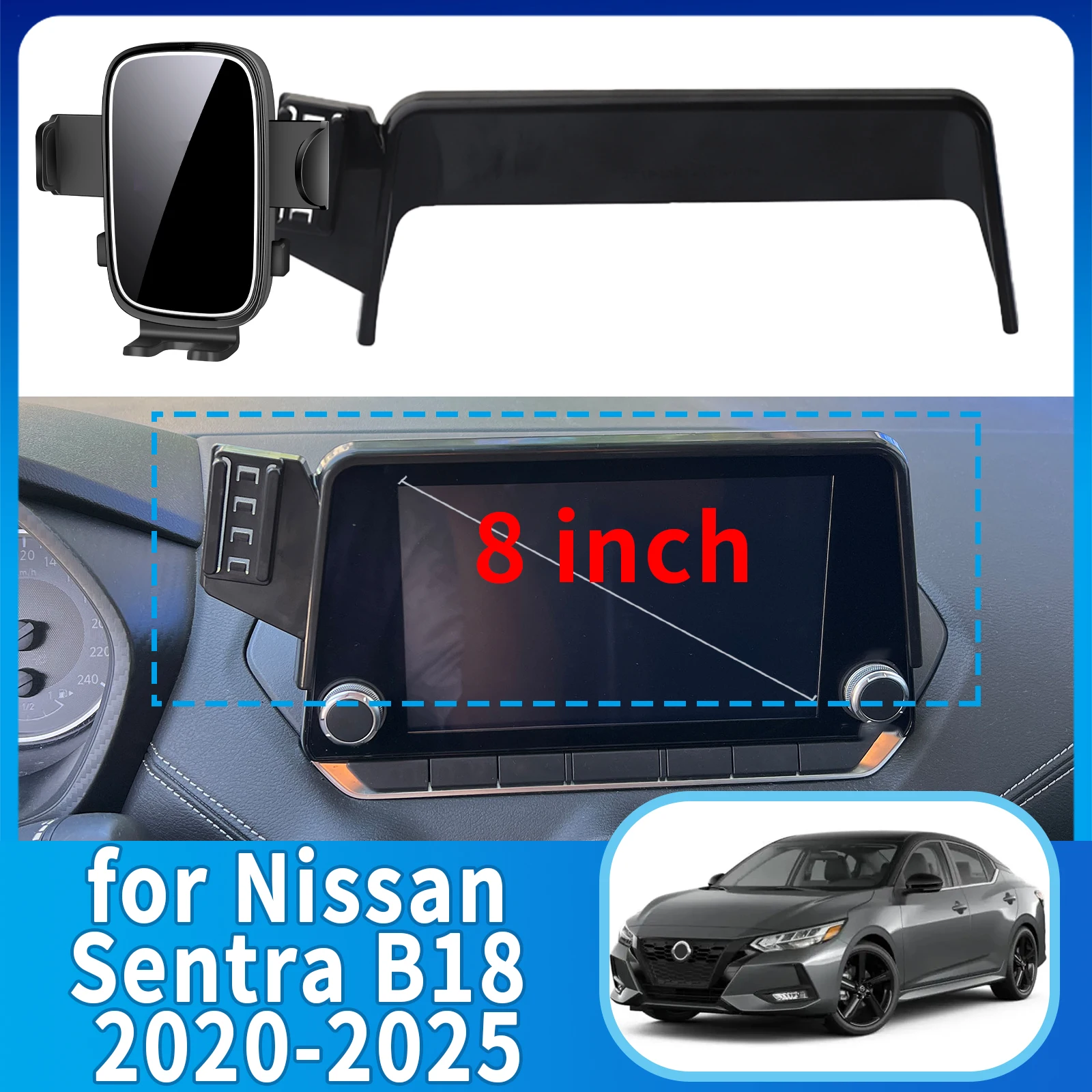 

fit for Nissan Sentra B18 2020 2021-2025 8inch Phone Holder, Dashboard Screen Mount Bracket Easy Installation​​ Car accessoires