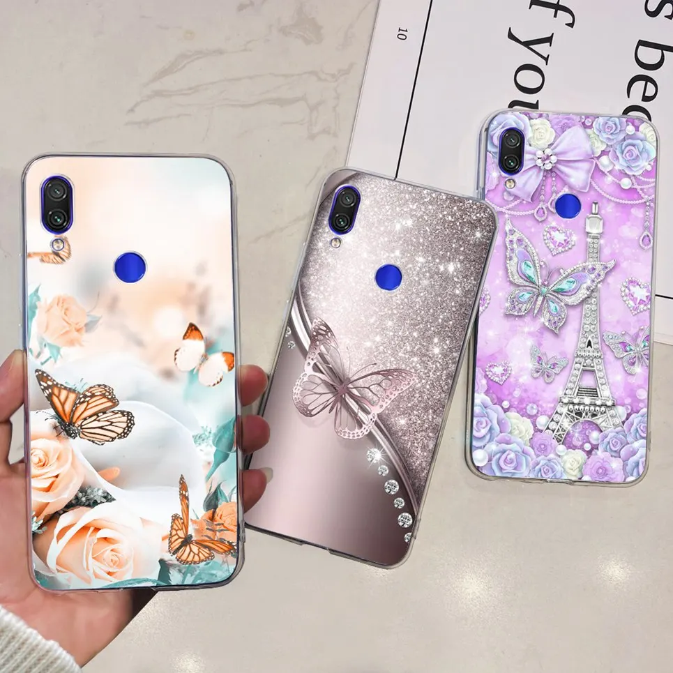 For Xiaomi Redmi Note 7 Case Redmi 7 7a Note7 Pro Ultra Soft Slim Bumper Cover Astronaut Cute Fashion Painted Bumper For Redmi7