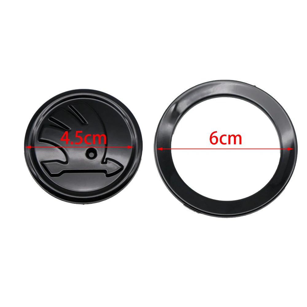 Car Steering Wheel Badge Emblem Sticker Auto Interior Accessories For Skoda Yeti Kodiaq Octavia Karoq Kamiq Fabia Rapid Superb