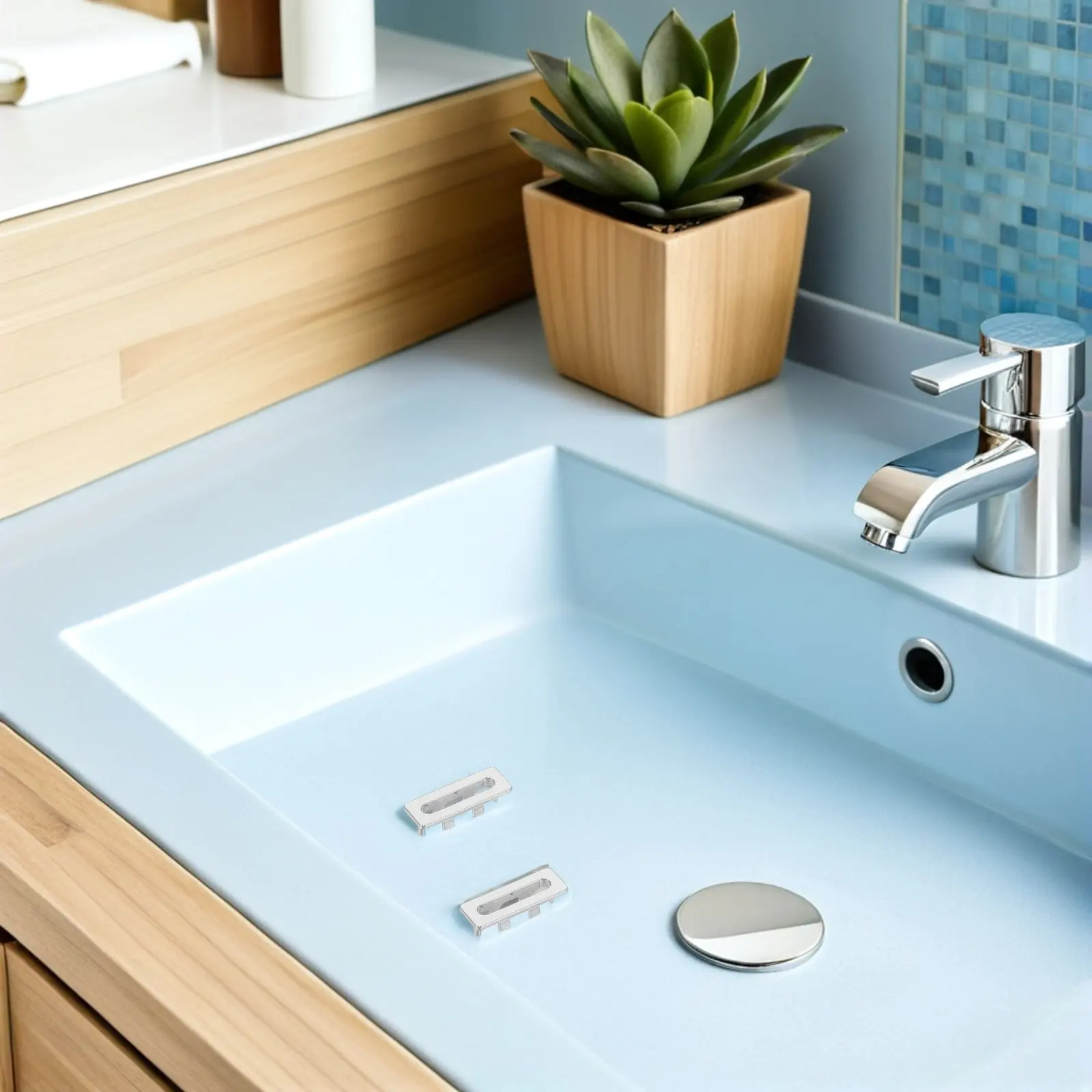 

2Pcs Sink Overflow Ring Covers Plastic Basin Overflow Trim Insert for Bathroom Kitchen Drain Hole Cover Plastic Basin Insert