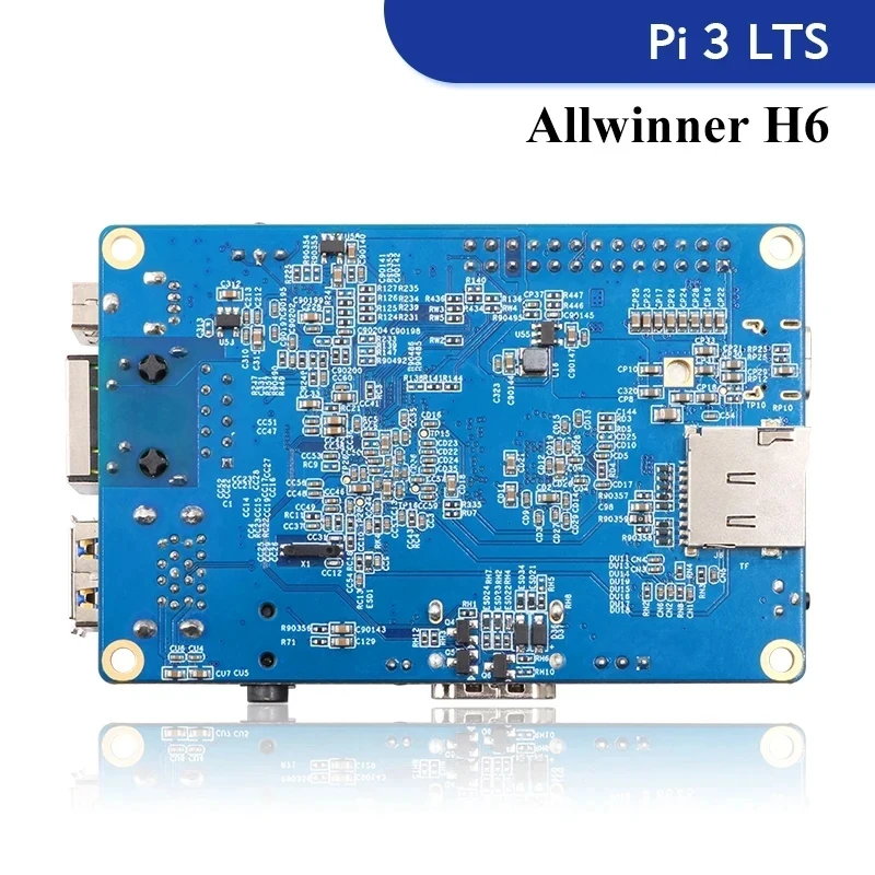 Orange Pi 3 LTS Single Board Computer 2GB RAM AllWinner H6 8GB EMMC Development Board Computer Run Android9.0 Ubuntu Debian OS