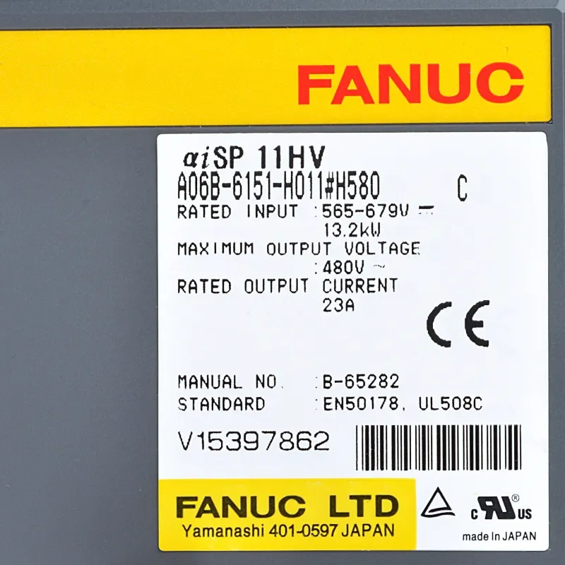 Yellow Fanuc Servo Drive High Technical A06B-6151-H011#H580 Japan Origin