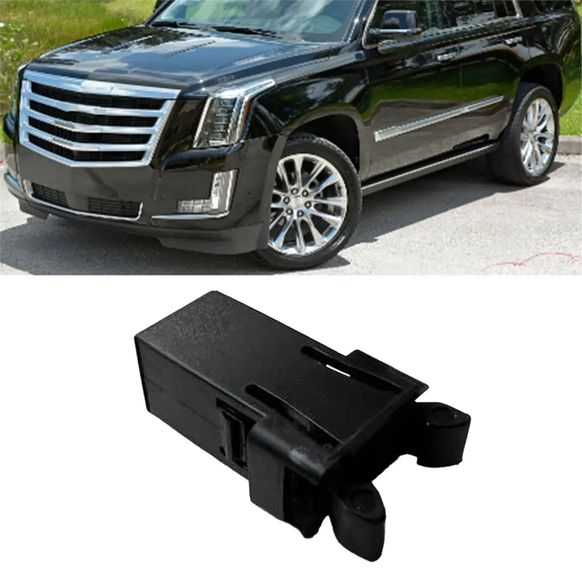 #56A forearmrest Clip,23417257 Car Front Console Armrest Box Cup Holder Latch for Cadillac (Black)