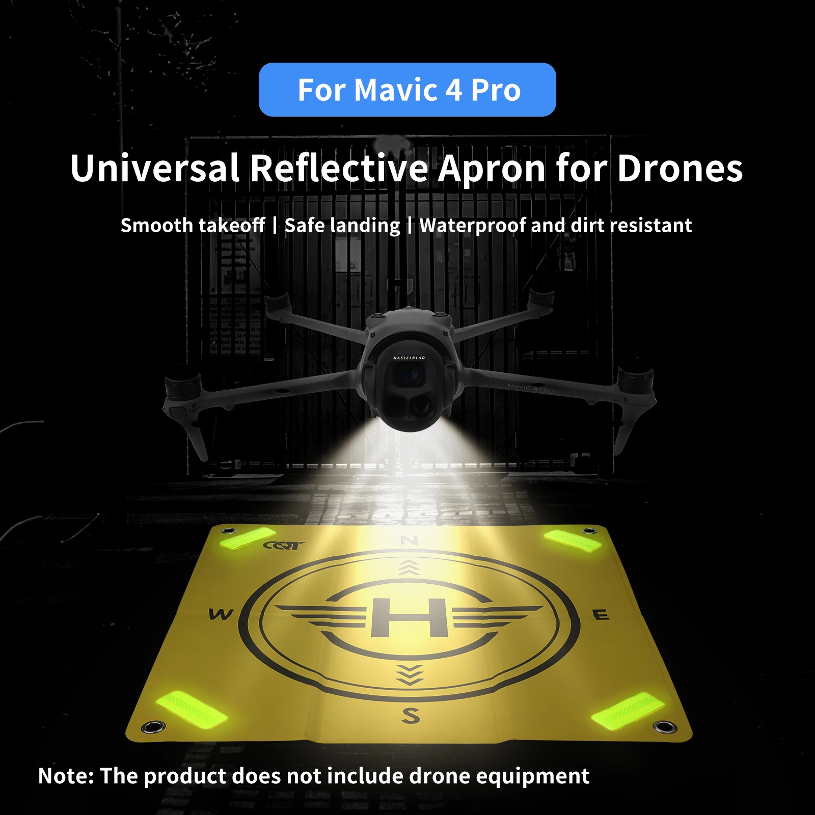 Для DJI Mavic 4 Pro 55 см дрон отражающий свет шасси складной водонепроницаемый FLIP/Air2/3S/AVATA2 универсальный парковочный фартук вертолет