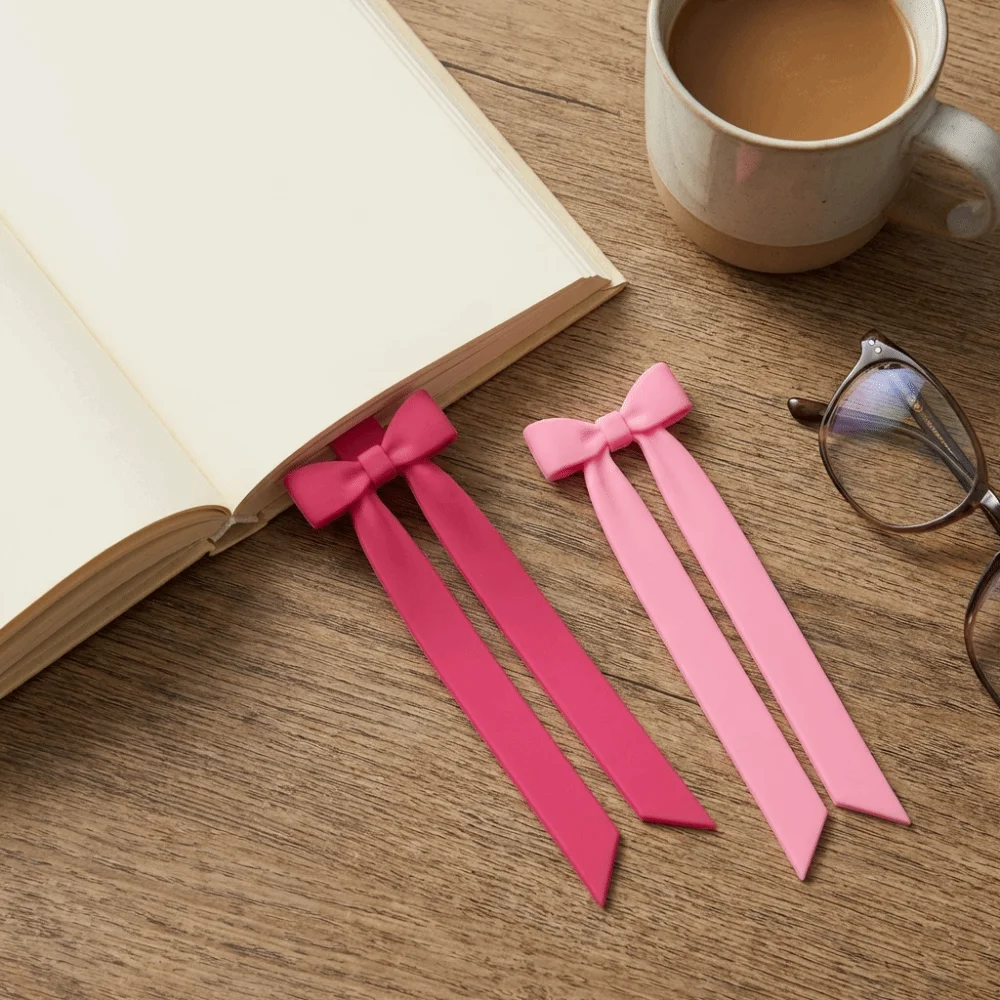 Silicone Material Bow Shaped Bookmark Elastic Design Marker Book Page Holders Page Holder Cute Girls Reading Gifts School Use