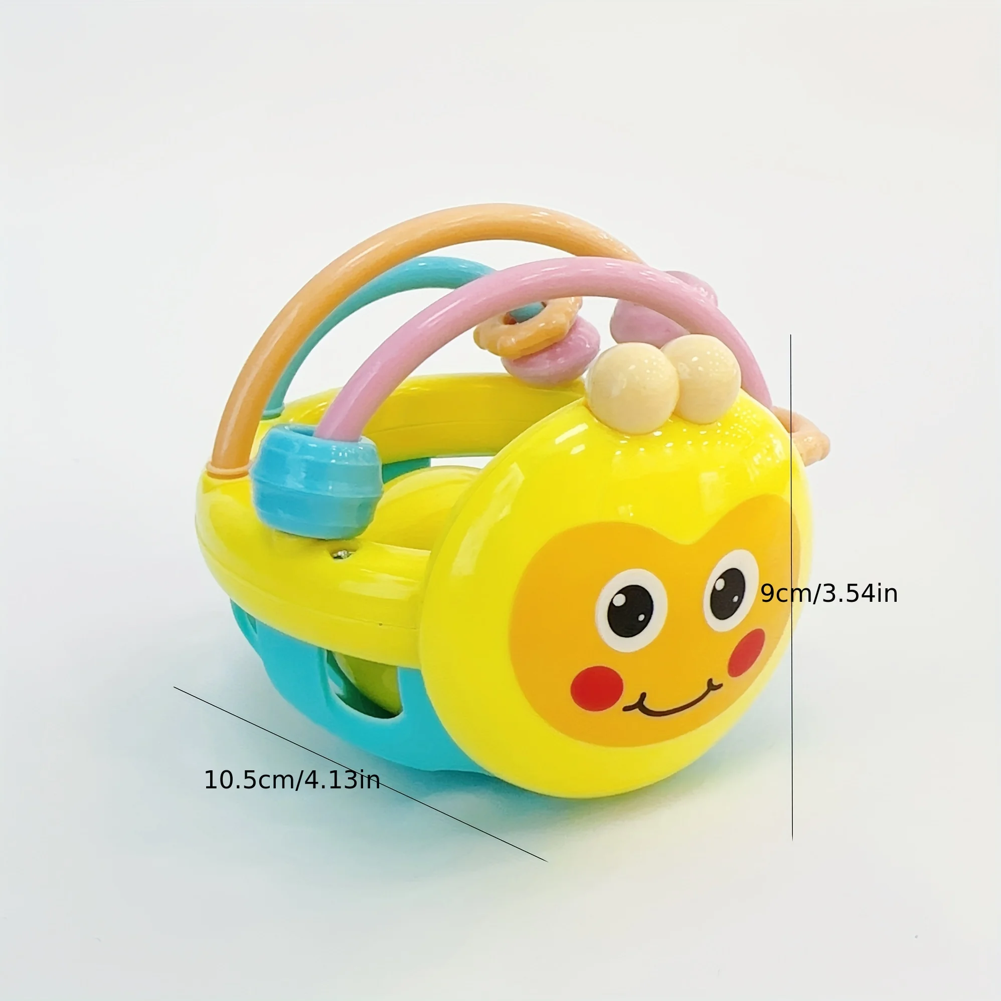 Sensory Bell Ball and Teething Ball Toys for 0-1 Year Olds, Can Be Scratched and Bitten and Gripped, Baby Hand Rattles Bed Bells