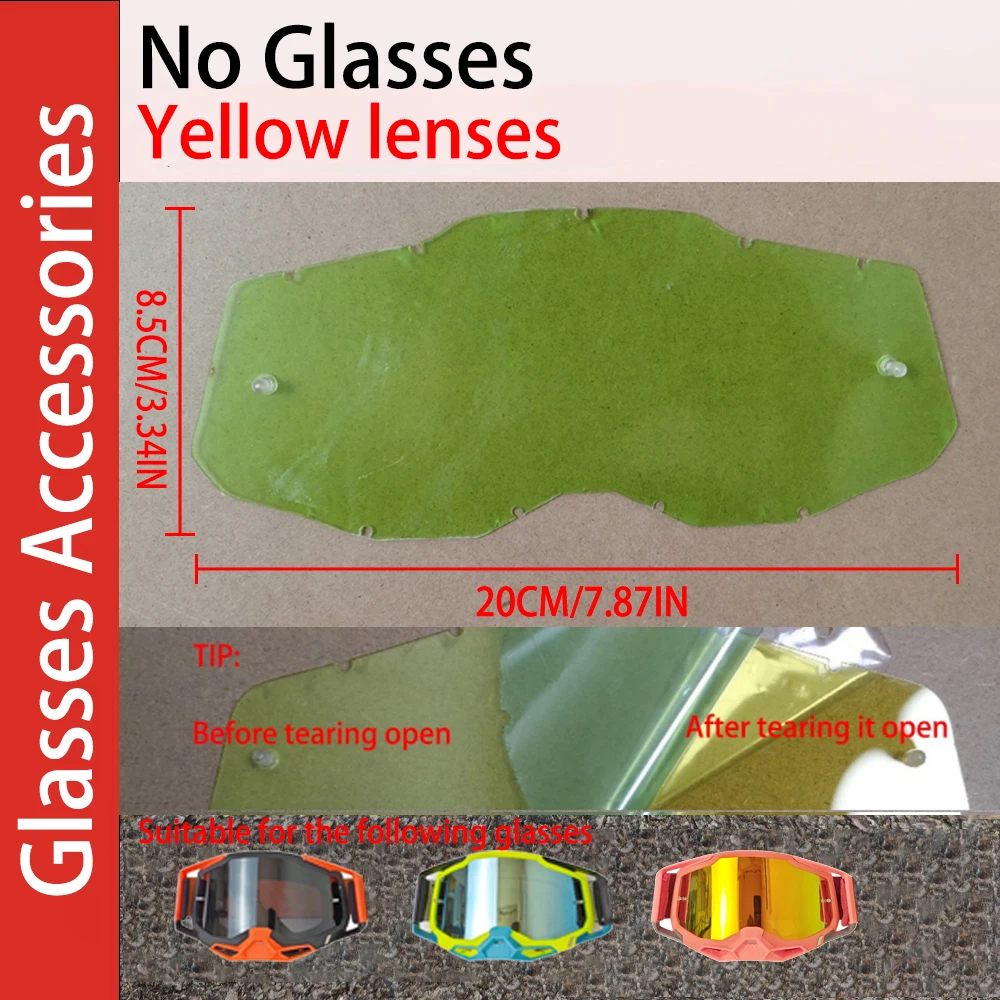 

MTB ATV Motocross Lens Safety Spare lenses Equipment Classic Style Lens Fit Replacement Lenses Motorcycle Racing Glasses Lenses