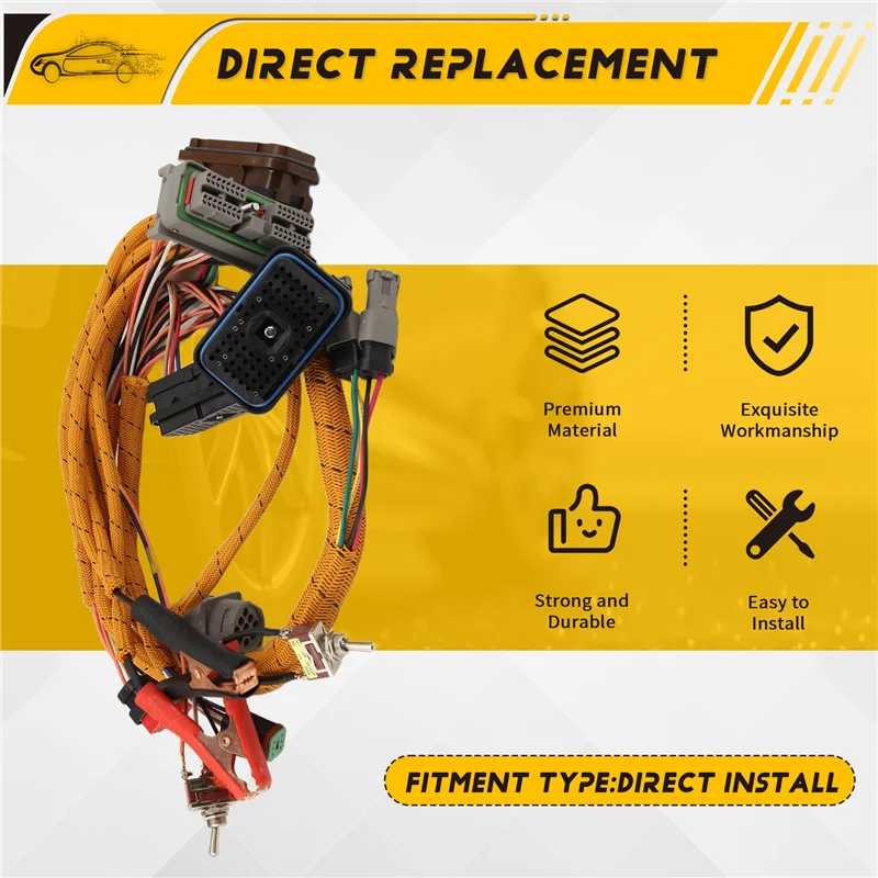 Luckshopping Per Motori Caterpillar Serie C/D Cablaggio Diagnostico Motore ECM Cablaggio di Prova Per C4.4 C6.4 C6.6 C7 C-9 C13