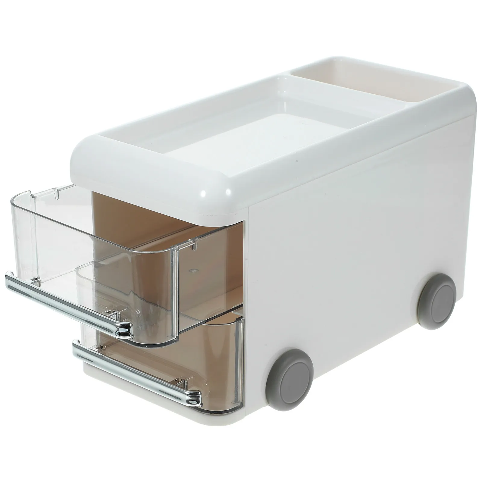 

Bus Style Desk Organizer Plastic Multi Functional Pen Holder Storage Box for Stationery Desktop Sorting Neat Clean