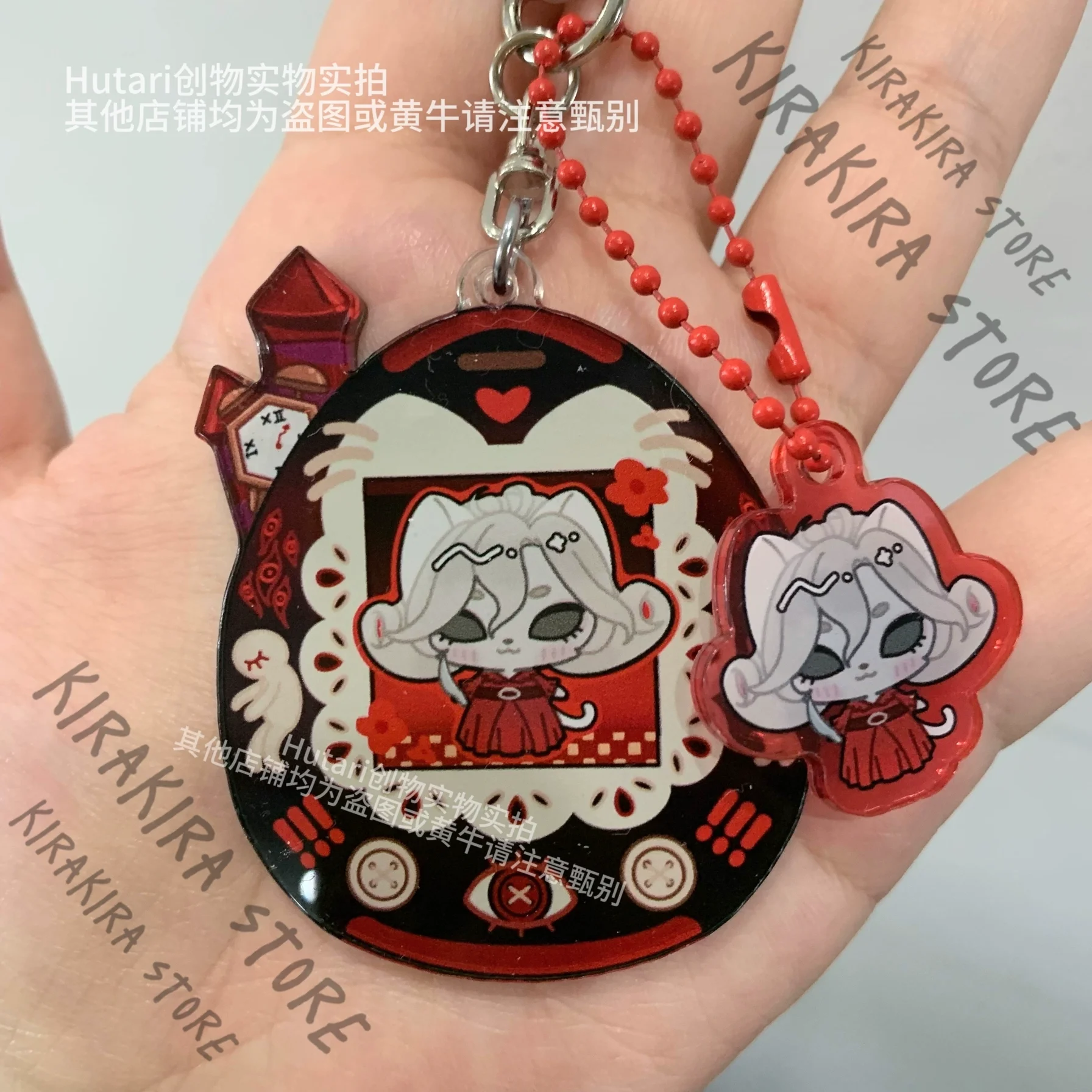 Emma Woods Gardener 6cm Tamagotchi Shaped Hanging Drop Identity Ⅴ Acrylic Pendant Keyring Keychain Cosplay Ornament Mascot