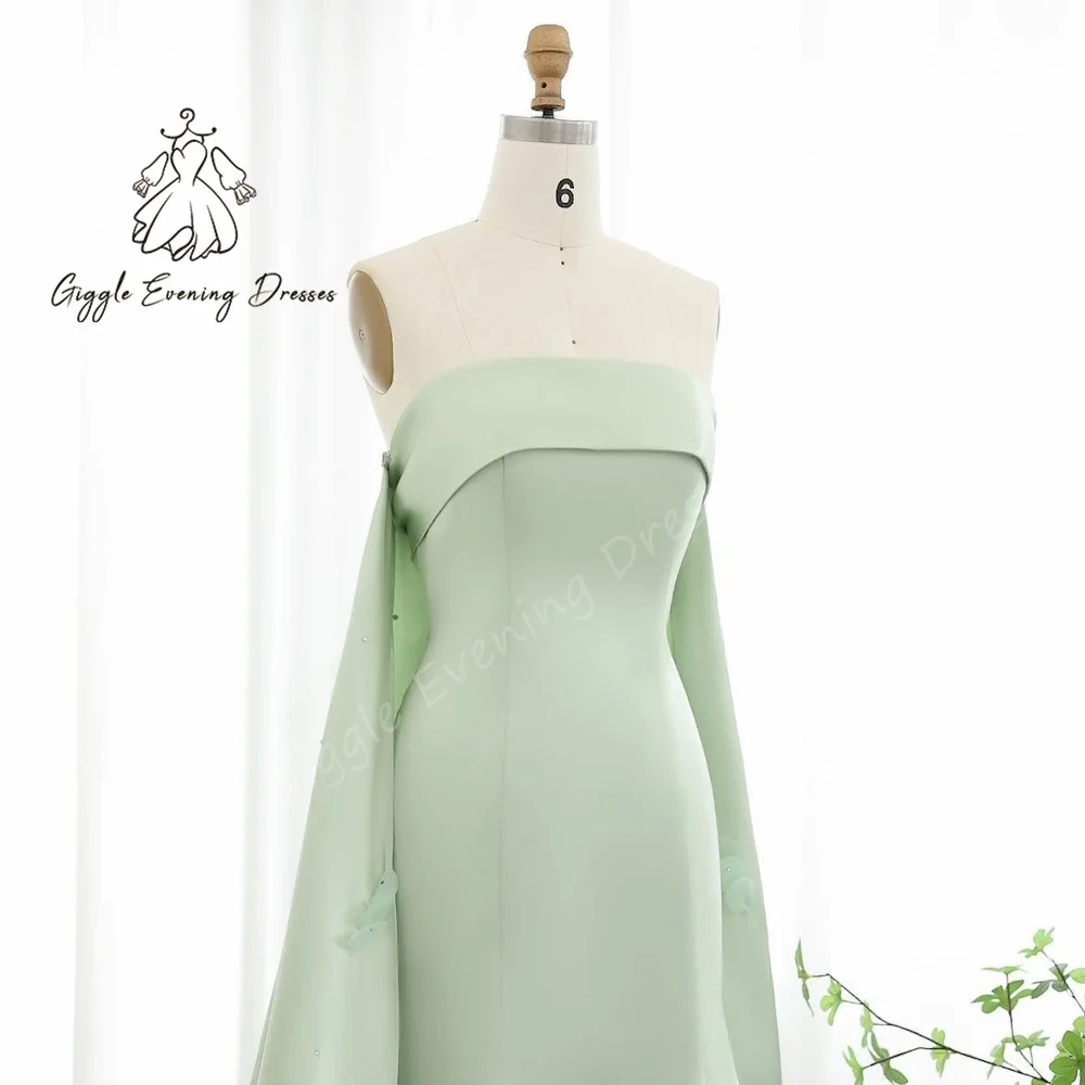 Giggle Modren على شكل حرف A بدون أكمام مزين بطبعة زهور بطول الأرض فساتين زفاف نسائية أنيقة وجميلة فساتين العروس #3