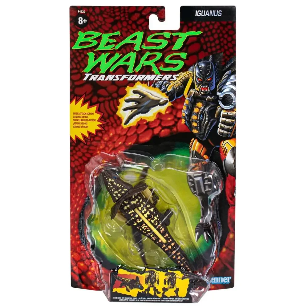 Transformers Beast Wars Terrorsaur Iguanus Cybershark Kenner Vintage Retro Cardback Deluxe Predacon Figurka akcji Model Zabawka Prezent