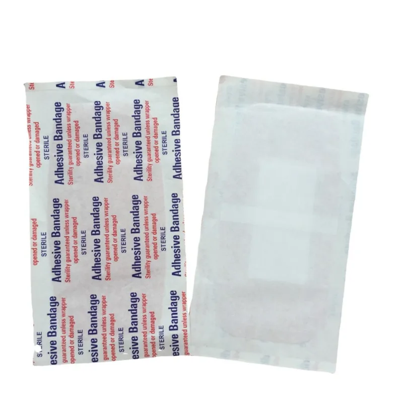 50pcs/set 5x10cm Large Patch Band Aid for First Aid Wound Dressing Patches Plasters Adhesive Bandages Skin Color Woundplast