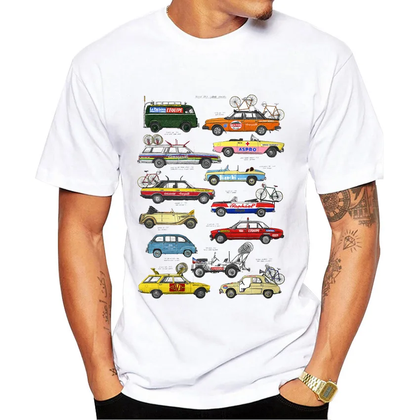 Vintage Sports Bike Printed Men's T-shirt Harajuku Streetwear Graphic T Shirts Tops One Piece Vintage Tee