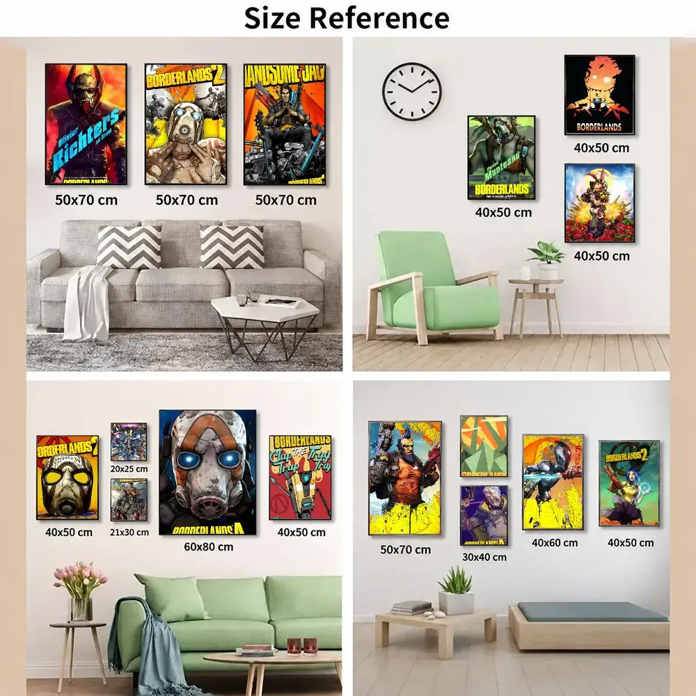 Game Borderlands Poster Stylish Aesthetic Wall Decor for Bedroom Living Room Cafe Bar Gift