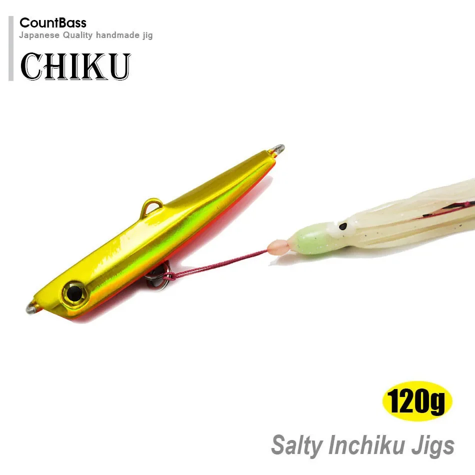 120g 4.2oz Japanese Style Inchiku Jigs with Octopus Assist Hook, Squid Jigging, Saltwater Bottom Ship Snapper Fishing Lure