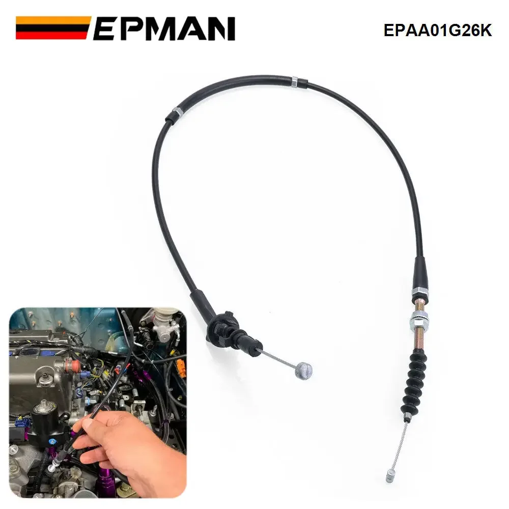 EPMAN Racing K-Swap K20 Throttle Cable For Integra 94-01 DC2 & For Civic EG 92-95 Carburetor Accelerator Cable EPAA01G26K