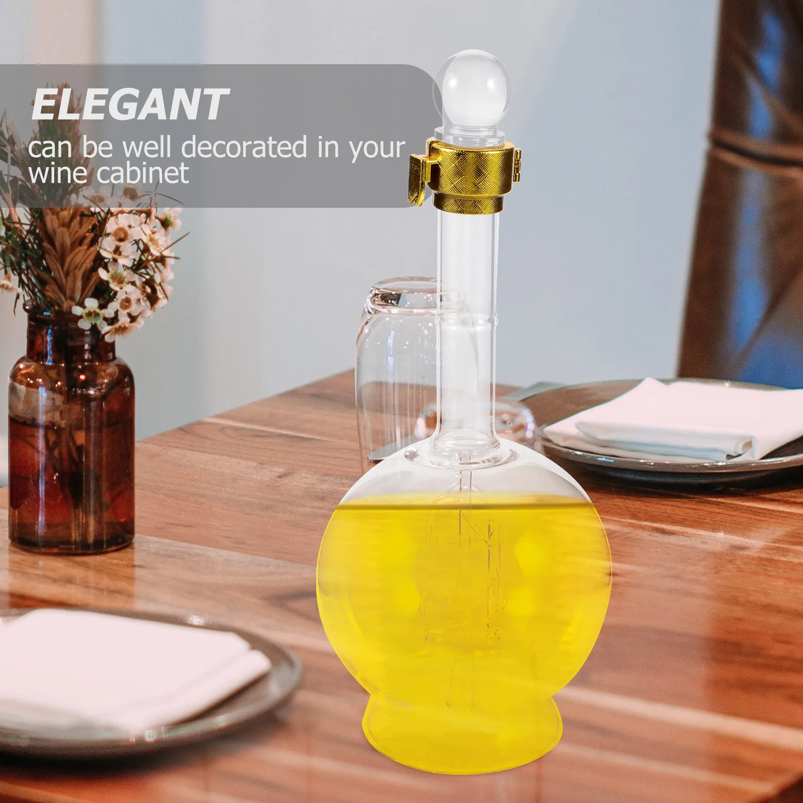 

Sailboat Glass Decanter Transparent Whiskey Bottle Liquor Dispenser Fine Workmanship Wine Cabinet Decoration Wine Tasting Bottle