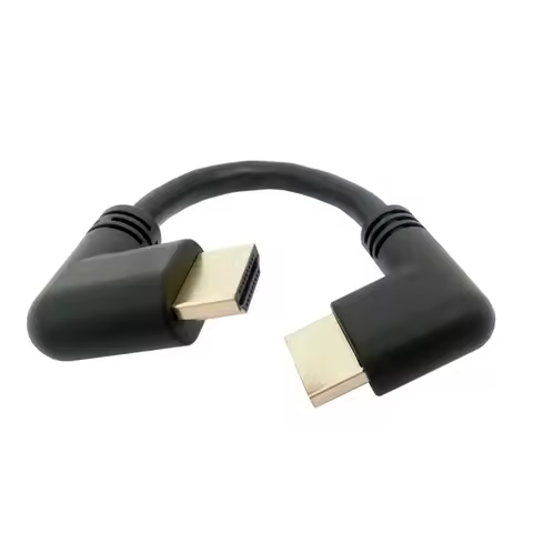 2.0 version curved side double elbow 90 degree standard HDMI high-definition TV set-top box 4K 2K video cable