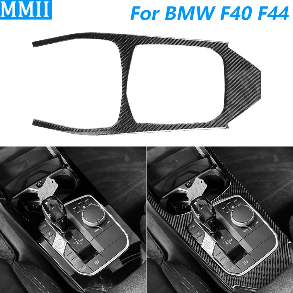 For BMW 1 Series F40 2 Series F44 2020-2024 Carbon Fiber Central Control Gear Shift Panel Cover Trim Car Accessories Sticker