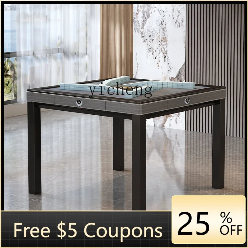 ZZ Mahjong Machine Fully Automatic Dining Table Dual-use No Pushing Cards Roller Coaster Folding Electric Mahjong Table