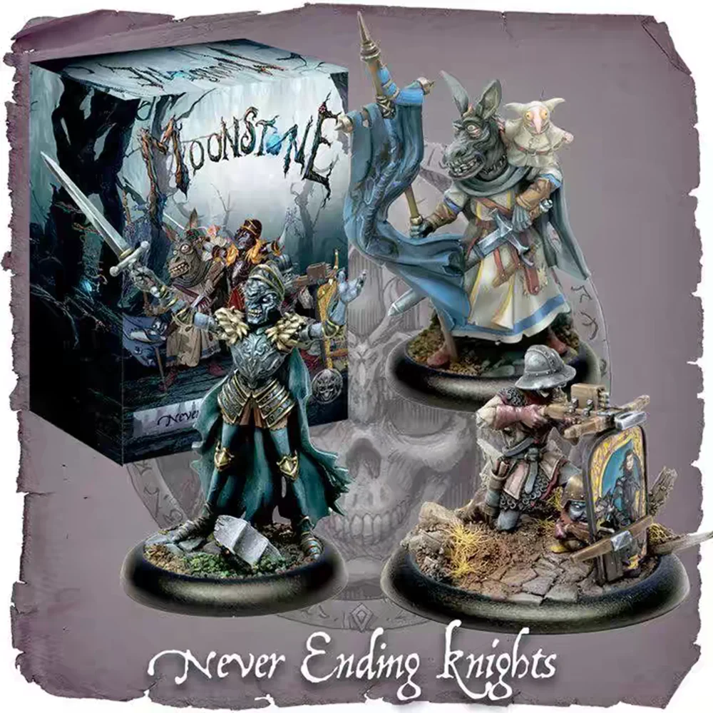 model kit resin kit 28550 MoonStone Never Ending Knights Unassembled Sculpture for Hobbyists