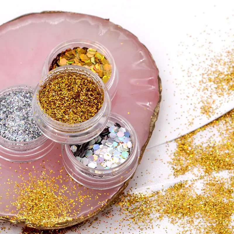 High Quality Onion Powder Joker DIY Nail Glitter Powder Handmade Eye Makeup Hexagonal Glitter DIY Nail Art Decorations