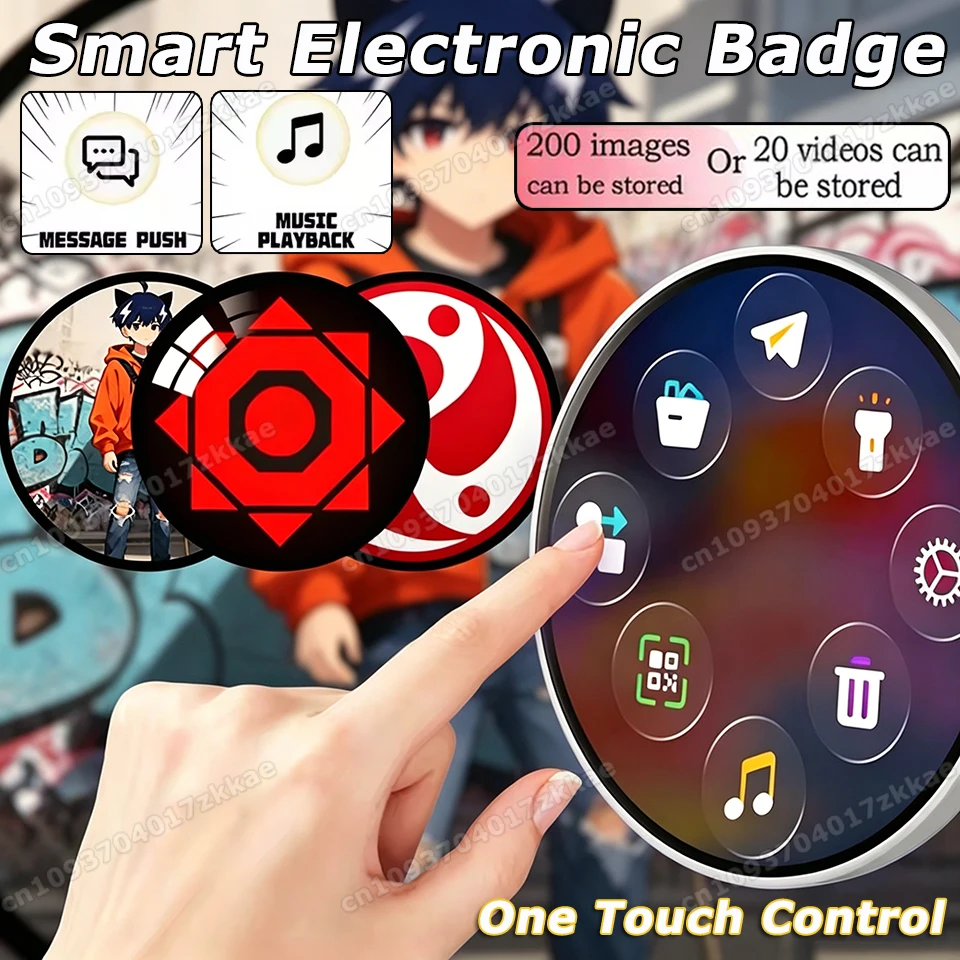 

Dynamic Electronic Badge 2026 Anime Merchandise Digital Display Badge For Game Peripherals Excellent Birthday Gifts For Otaku Fa
