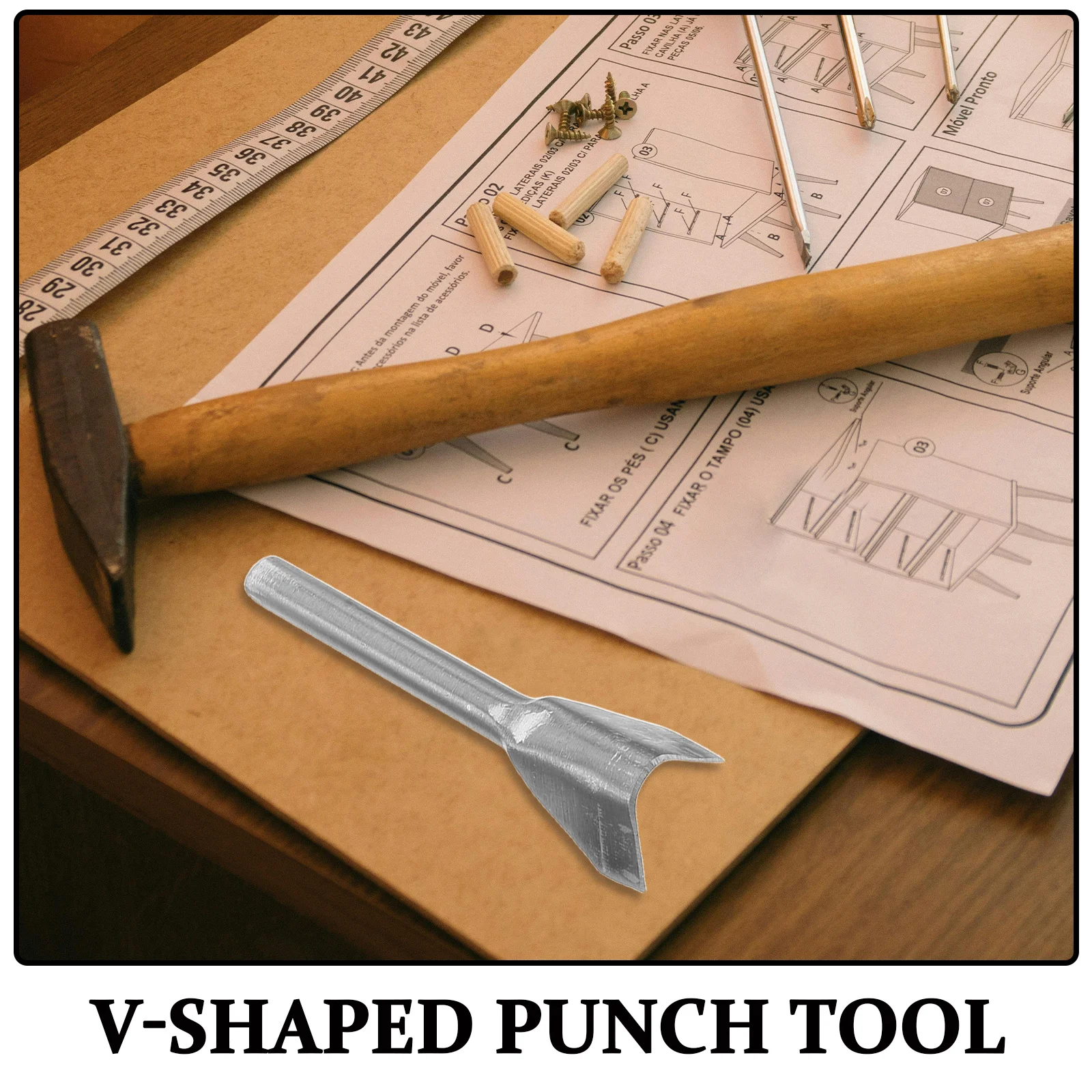 1Set 10-40Mm V-Shaped Cutting Tools Sturdy Hand Punch for Belt Making Purse Craft Corner Trimming Professional