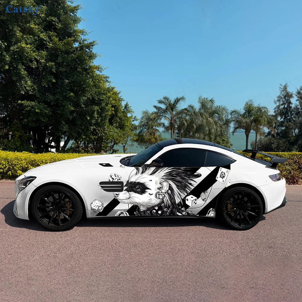 

Opossum Solid Geometry Car Vinyl Wraps Decal Self-adhesive PVC Sticker Suitable for Trucks SUV Decoration Auto Accessories Gift