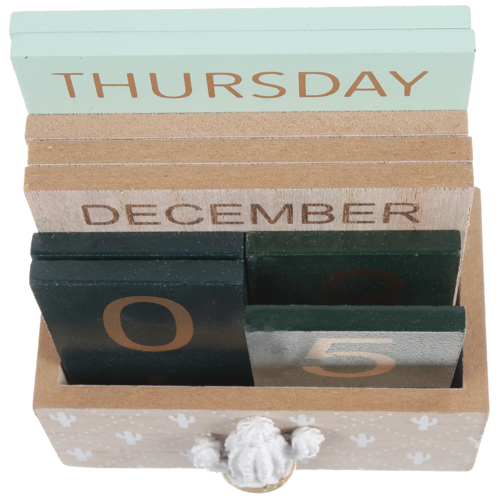 

Perpetual Calendar Desk Manually Rotate The Block Turn Page Tabletop Office Decorations