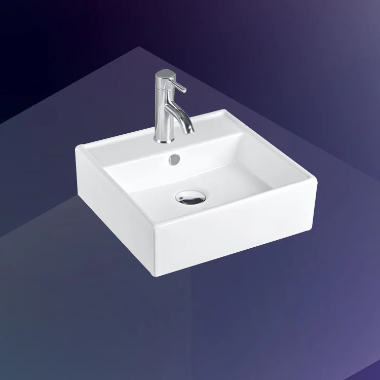 Square Platform Basin Ceramic Wash Art Basin Household Sink Table Bathroom Washbasin Manufacturer