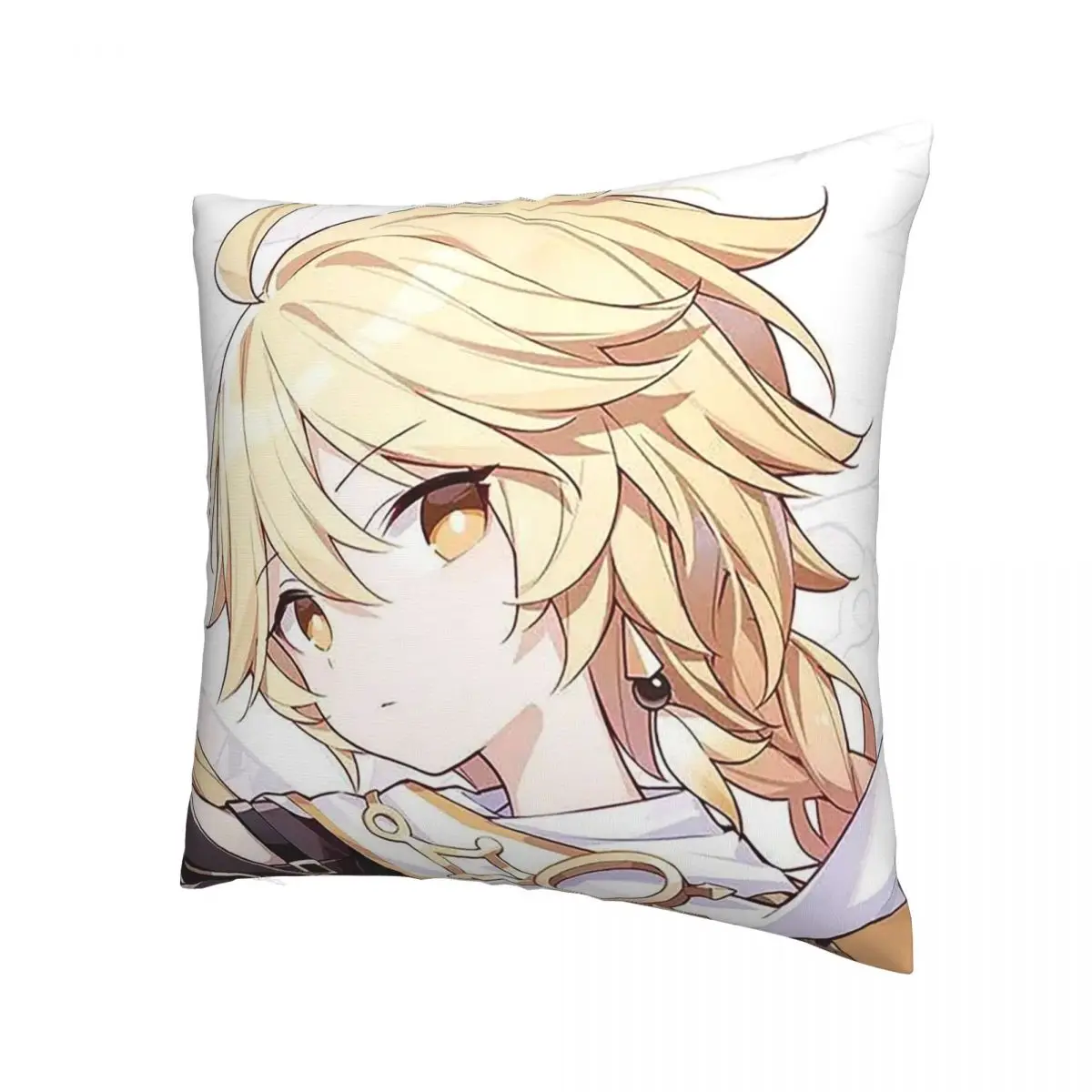 Game Anime Genshin Impact Pillowcase Printed Fabric Cushion Cover Kong Traveler Pillow Case Cover Bedroom Square 40*40cm