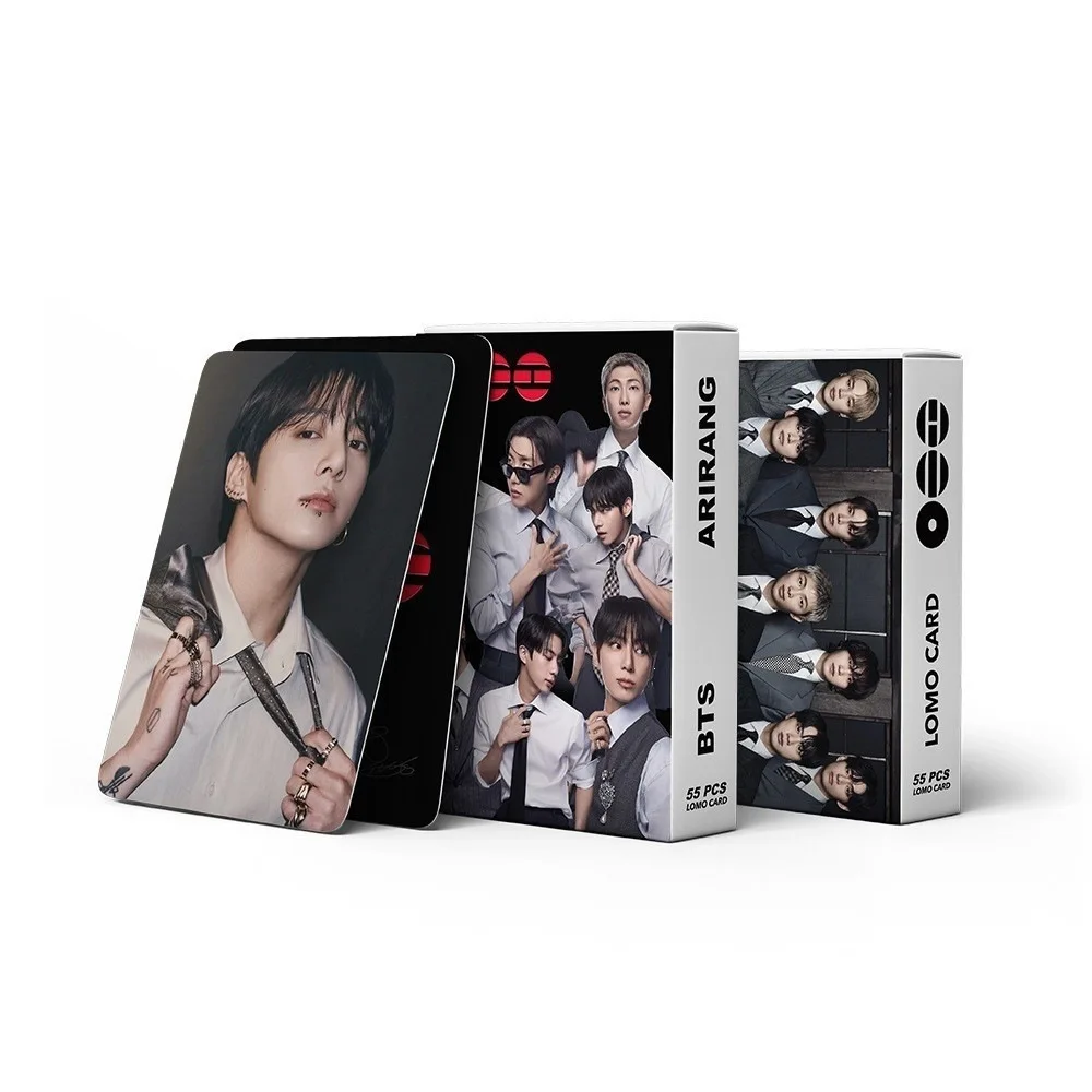 HOT 55Pcs BTS Lomo Cards J-HOPE JIMIN V JUNGKOOK HD Photocards Kpop Idol Photo Cards Fans Collection Gift Postcard