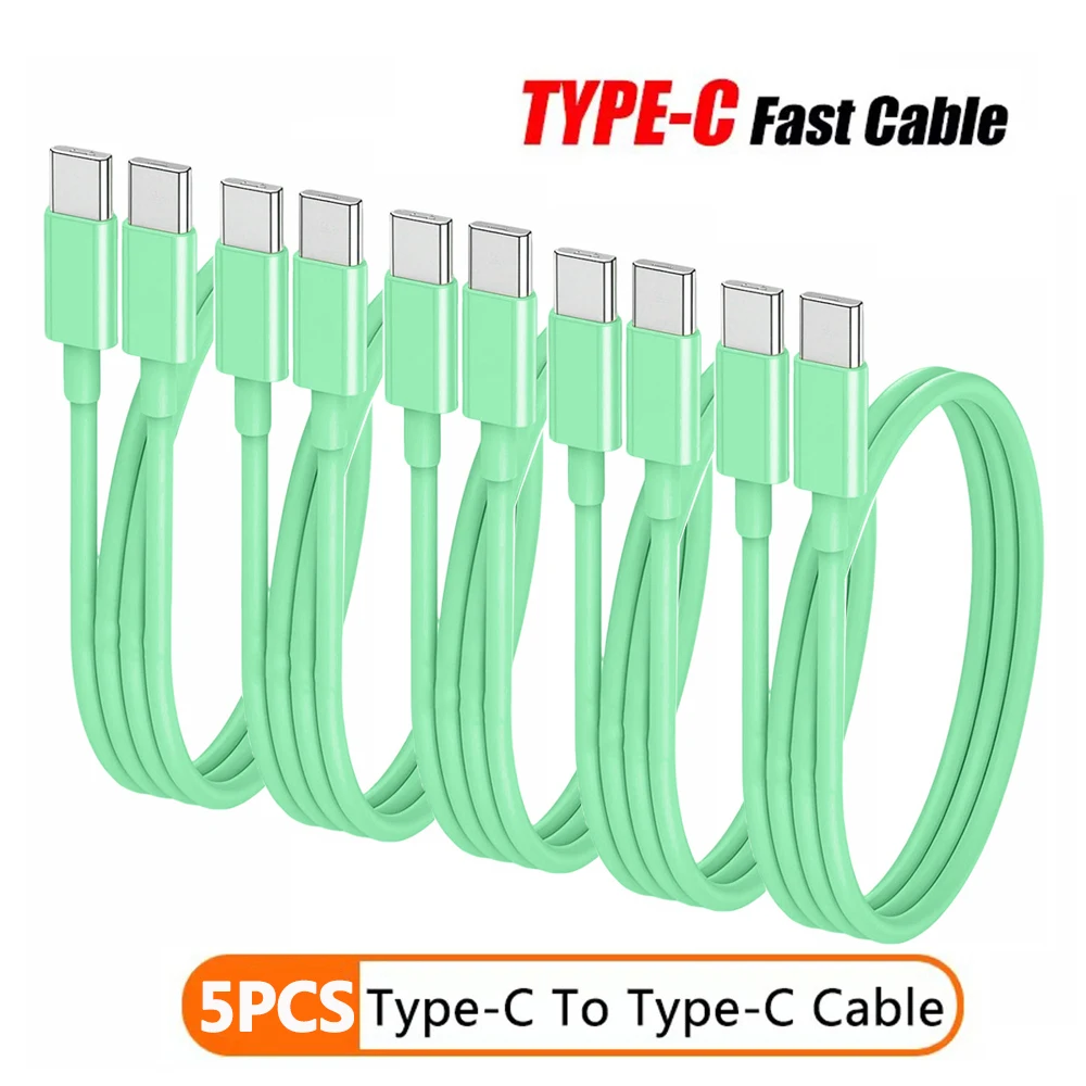 5-10 Stück Typ-C zu Typ-C PD Schnellladekabel für Phone 15 16 Huawei Xiaomi Samsung Typ-C Geflochtenes Kabel Zubehör Datenkabel