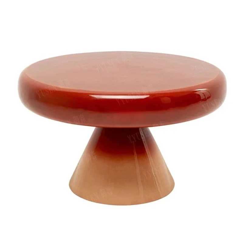 

Creative FRP coffee Nordic style tea table, oval special-shaped side table, simple reception desk