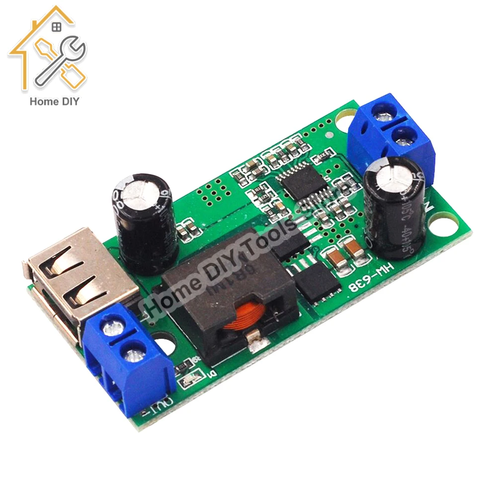 DC-DC 9V/12V/24V/36V to 5V 5A Step-down Module High-power Automotive Regulated Power Converter