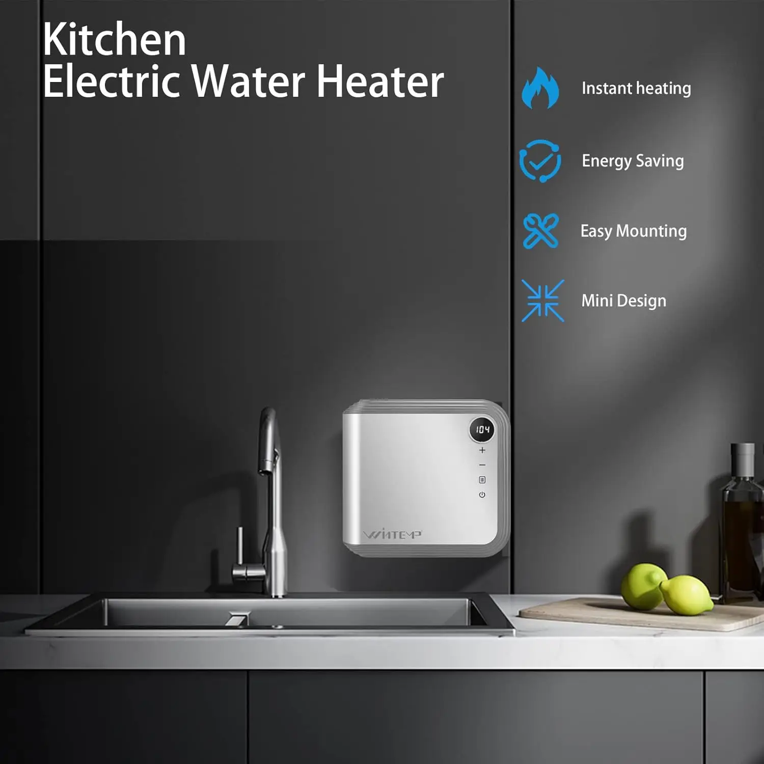 سخان مياه كهربائي بدون خزان 3.5 كيلو وات 110 ~ 120 فولت، مصمم لتوفير الماء الساخن حسب الطلب دون الحاجة إلى خزان التخزين، الاستخدام #2