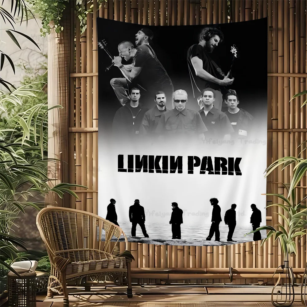 L-Linkin Cool P-Park Printed Large Wall Tapestry Indian Buddha Wall Decoration Witchcraft Bohemian Hippie Decor Blanket