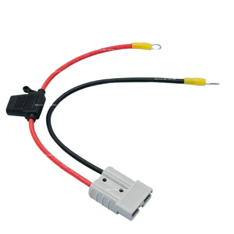 

10AWG 50Amp Plug Extension Cable for Electric Vehicle Forklift Plug Terminal Block Terminal Battery Charging Connector Cable Kit
