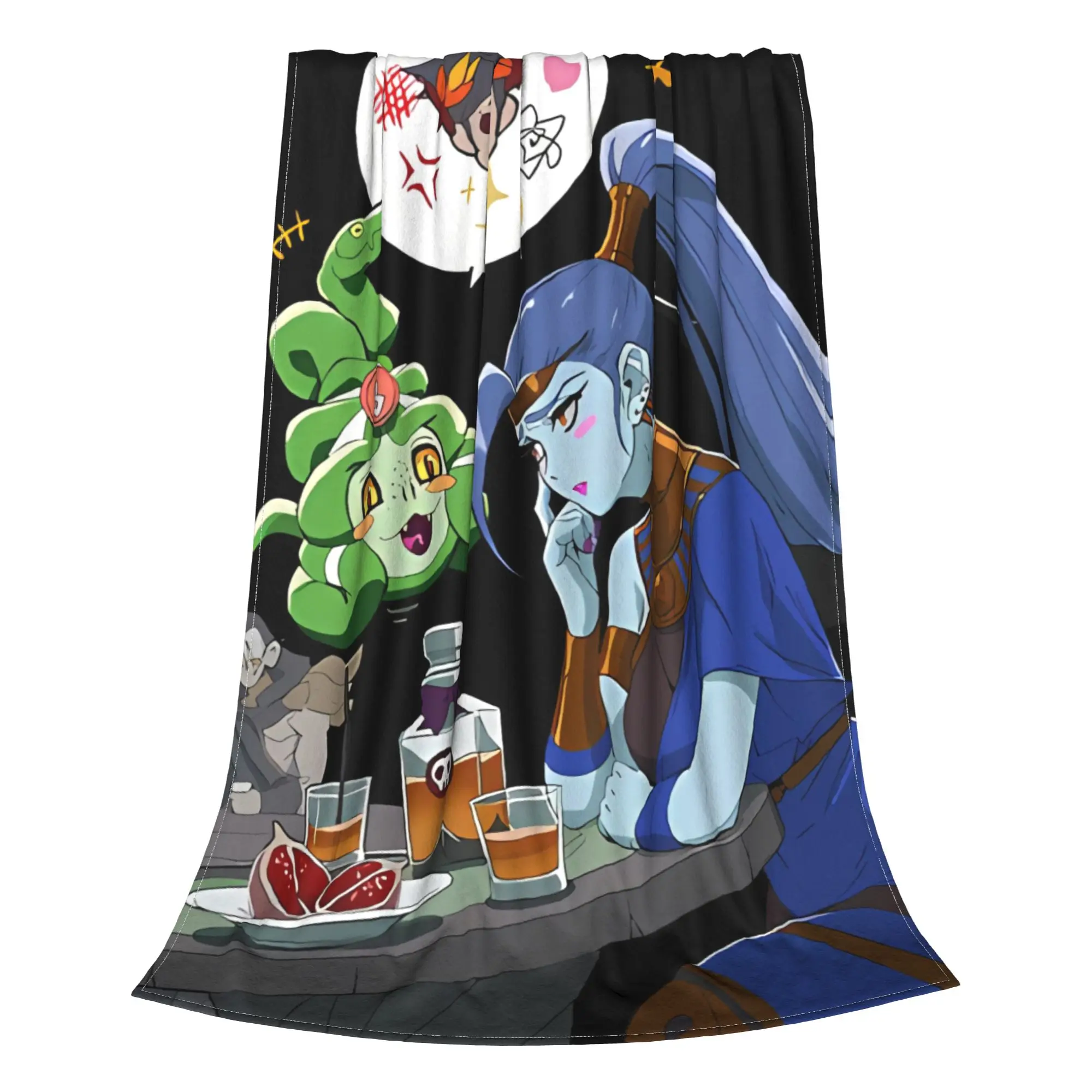1PC Home Cutecore Blue Skin Deity Hades Blanket Super Cosy Plush Home Living Room Sofa Halloween