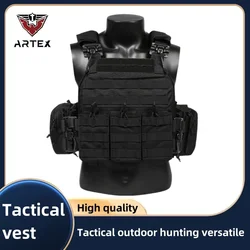 1000D Nylon high quality fabric Quick Release Airsoft Tactical Hunting Vest with triple magazine bag, tactical vest